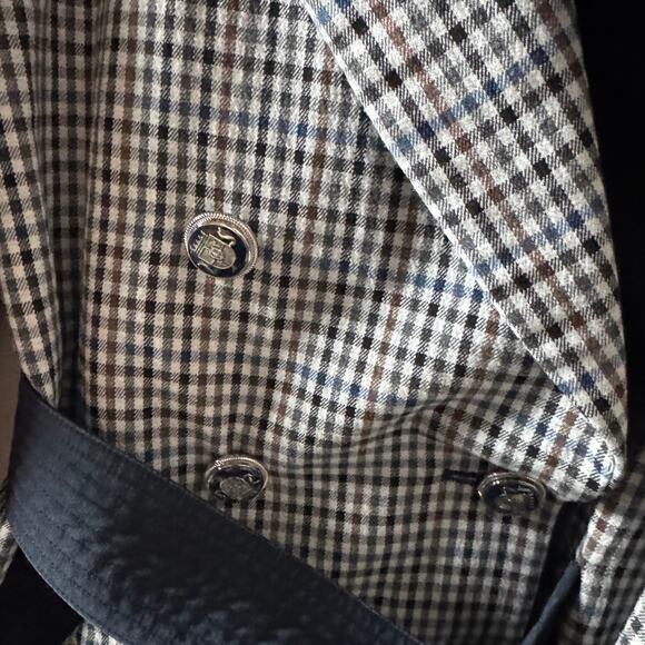 Veronica Beard Toral Dickey Checkered Coat in Blue Size Medium - Picture 5 of 9